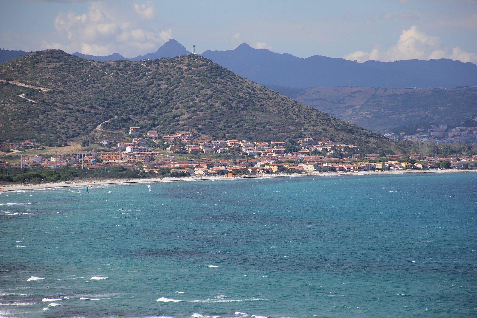 La costa di La Caletta, frazione marina di Siniscola, vista dall'alto